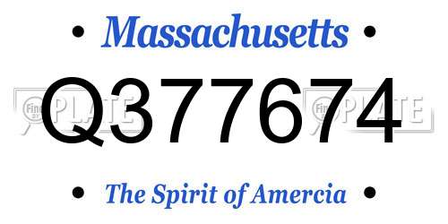 Q377674 Massachusetts License Plate