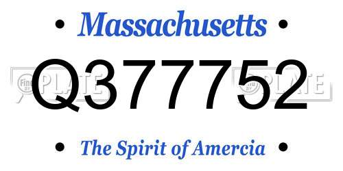 Q377752 Massachusetts License Plate