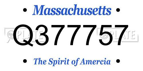 Q377757 Massachusetts License Plate