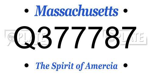 Q377787 Massachusetts License Plate
