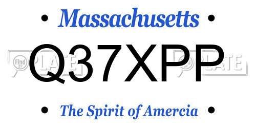 Q37XPP Massachusetts License Plate
