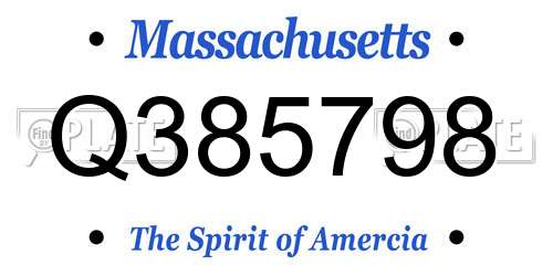 Q385798 Massachusetts License Plate