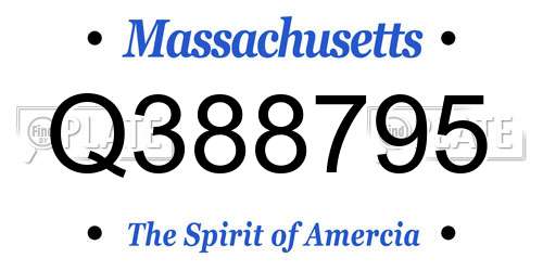 Q388795 Massachusetts License Plate