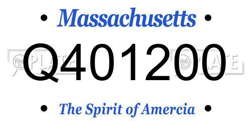 Q401200 Massachusetts License Plate