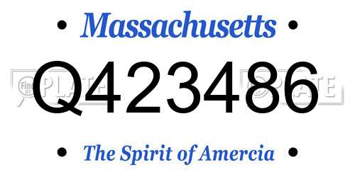 Q423486 Massachusetts License Plate