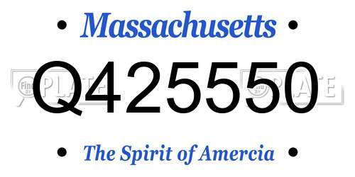 Q425550 Massachusetts License Plate