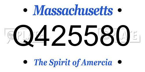 Q425580 Massachusetts License Plate