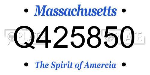 Q425850 Massachusetts License Plate