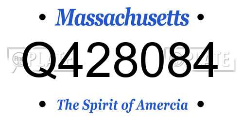 Q428084 Massachusetts License Plate