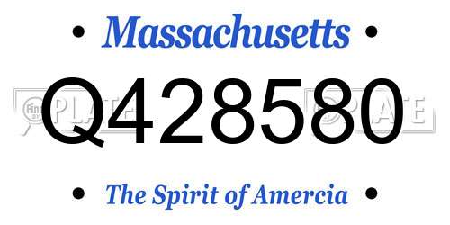 Q428580 Massachusetts License Plate