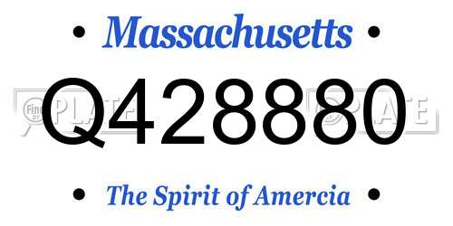 Q428880 Massachusetts License Plate
