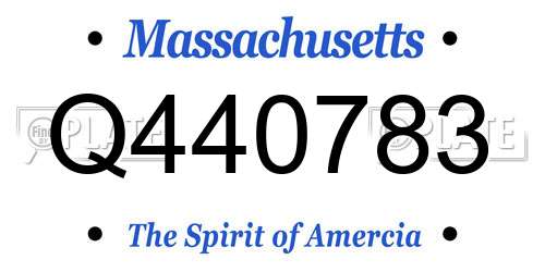 Q440783 Massachusetts License Plate