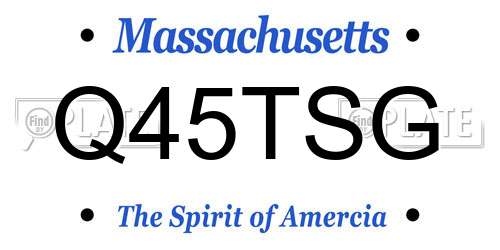Q45TSG Massachusetts License Plate