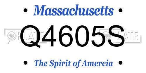 Q4605S Massachusetts License Plate