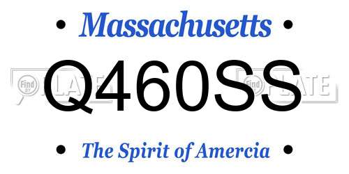 Q460SS Massachusetts License Plate