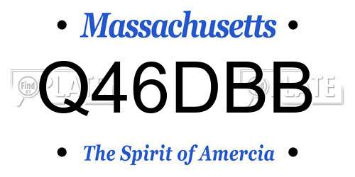 Q46DBB Massachusetts License Plate