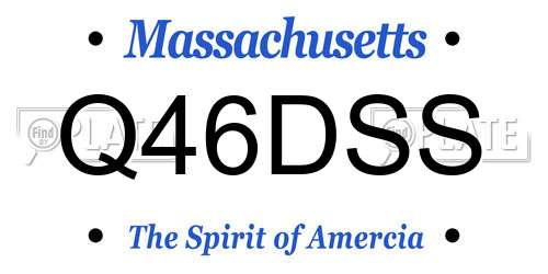 Q46DSS Massachusetts License Plate