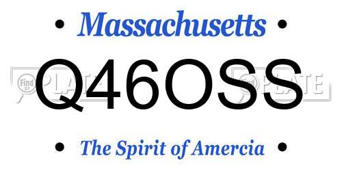 Q46OSS Massachusetts License Plate