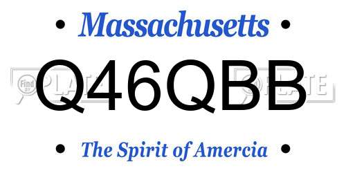 Q46QBB Massachusetts License Plate