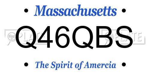 Q46QBS Massachusetts License Plate