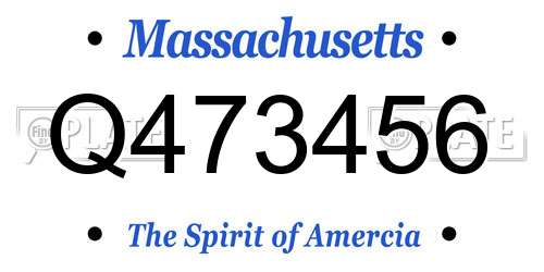 Q473456 Massachusetts License Plate