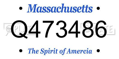 Q473486 Massachusetts License Plate