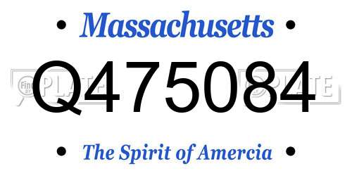 Q475084 Massachusetts License Plate