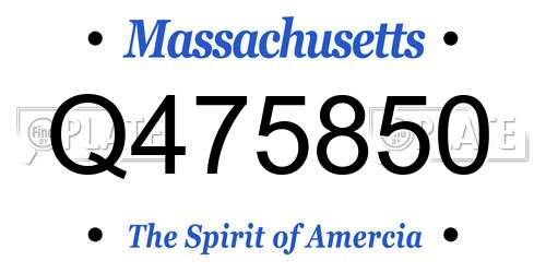 Q475850 Massachusetts License Plate