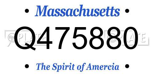 Q475880 Massachusetts License Plate