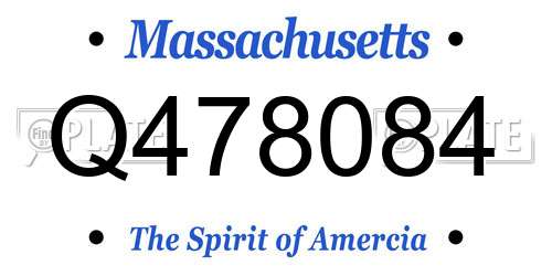 Q478084 Massachusetts License Plate