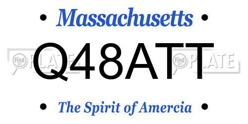 Q48ATT Massachusetts License Plate