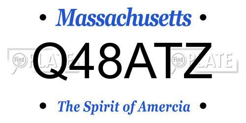 Q48ATZ Massachusetts License Plate