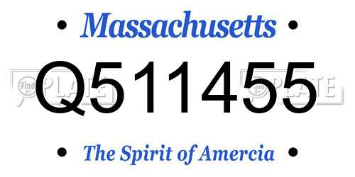 Q511455 Massachusetts License Plate