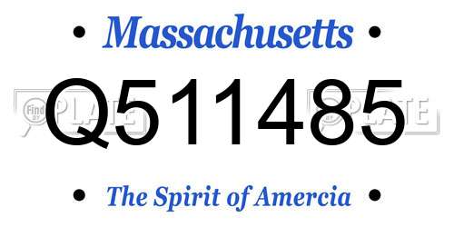Q511485 Massachusetts License Plate