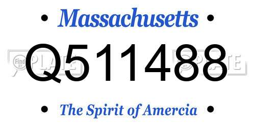 Q511488 Massachusetts License Plate