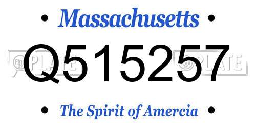 Q515257 Massachusetts License Plate