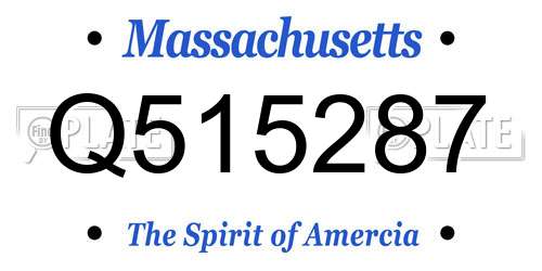 Q515287 Massachusetts License Plate