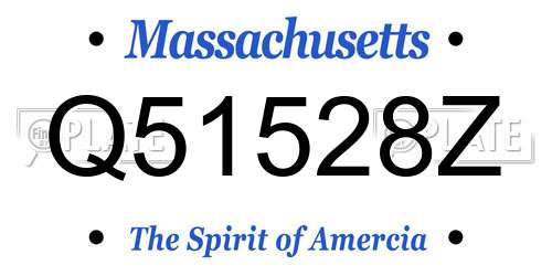 Q51528Z Massachusetts License Plate