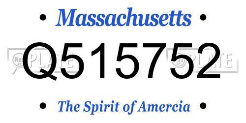 Q515752 Massachusetts License Plate