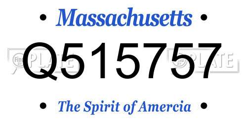 Q515757 Massachusetts License Plate