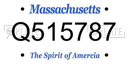 Q515787 Massachusetts License Plate