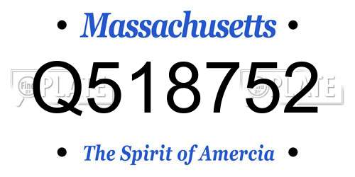 Q518752 Massachusetts License Plate