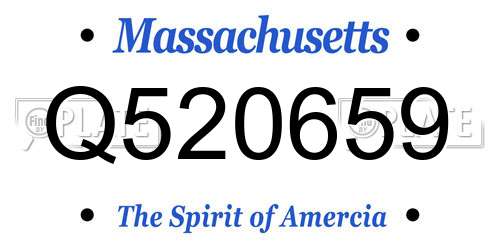 Q520659 Massachusetts License Plate