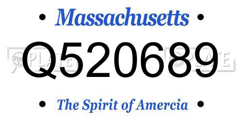 Q520689 Massachusetts License Plate