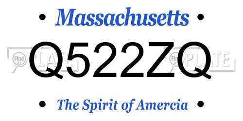 Q522ZQ Massachusetts License Plate
