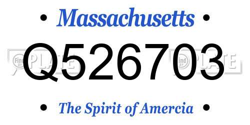 Q526703 Massachusetts License Plate