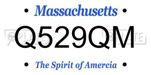 Q529QM Massachusetts License Plate