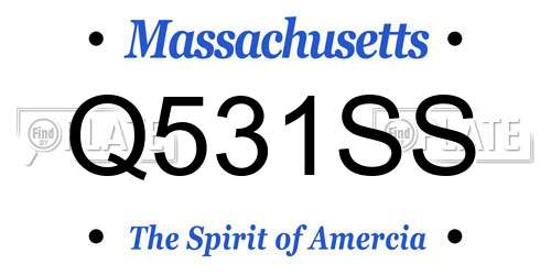 Q531SS Massachusetts License Plate