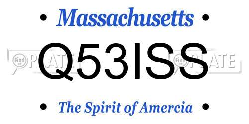Q53ISS Massachusetts License Plate
