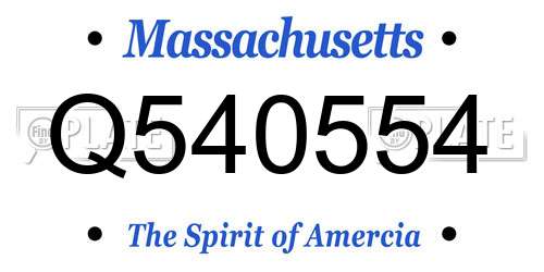Q540554 Massachusetts License Plate